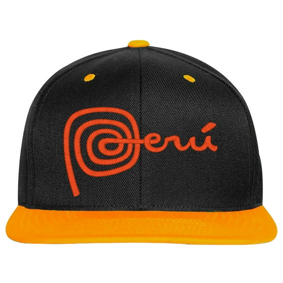 Embroidered PERU National Logo-EM-0037-Black-Yellow