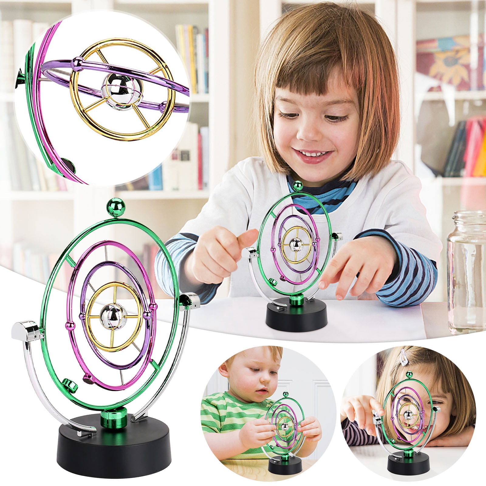 Canada Day Kcavykas Savings on Pets Toys Electronic Perpetual Motion Desk toy Revolving Balls Physics Science toy Walmart