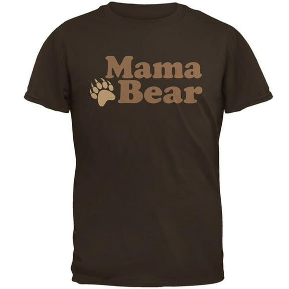Mothers Day Mama Bear Mens T Shirt Brown X-LG