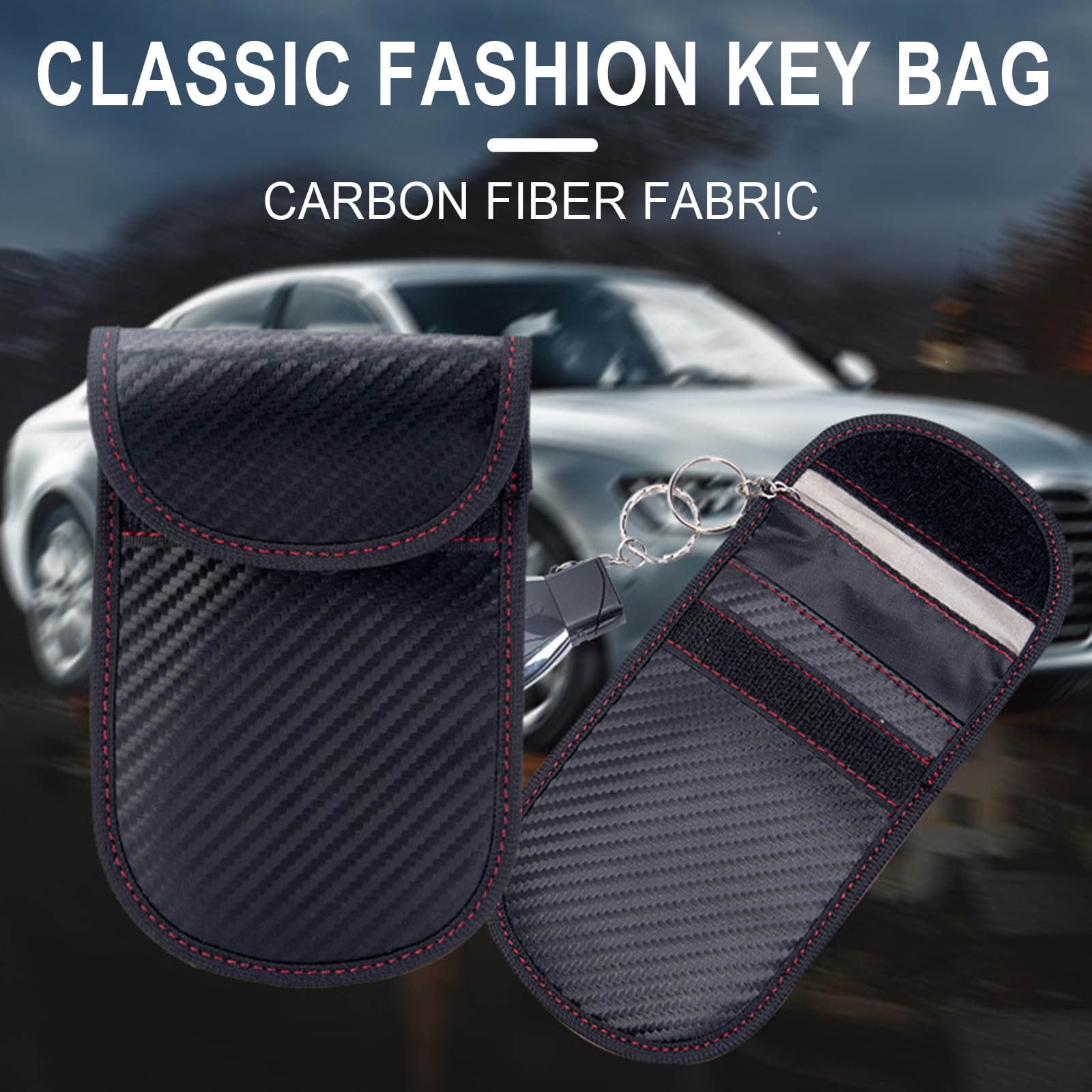 Lot De 2 Pochettes RFID – Portefeuille De Voyage Clip Ceinture – Noir Et Gris