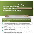 thumbnail image 4 of ERDS-Wall Mounted Clothes Drying Rack (40'') - 60 lbs Capacity - Laundry Drying Rack - Indoor and Outdoor Collapsible Laundry Hanger (Cappuccino), 4 of 4