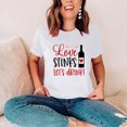 thumbnail image 1 of Cadeau de Saint-Valentin pour Femmes Mode Col Rond Imprimé T-shirt à Manches Courtes Décontracté Ample Hauts, 1 of 8