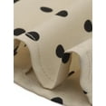 thumbnail image 5 of INSPIRE CHIC Women's Blouse Polka Dots Tie Neck Ruffled Cap Sleeve Wear-to-Work Top M Light Khaki, 5 of 6