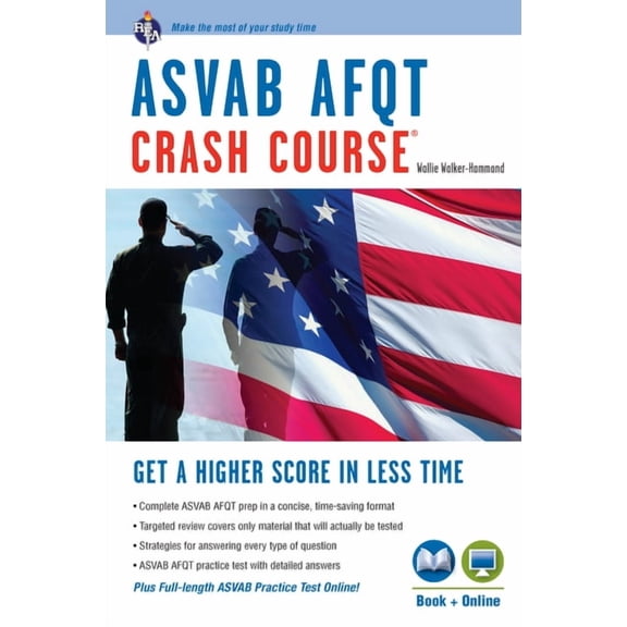 Military (ASVAB) Test Preparation ASVAB Afqt Crash Course Book   Online, (Paperback)