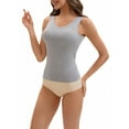 thumbnail image 4 of Women's Wide Strap Camisoles with Built-In Padded Bras Casual Tank Tops S Grey, 4 of 5
