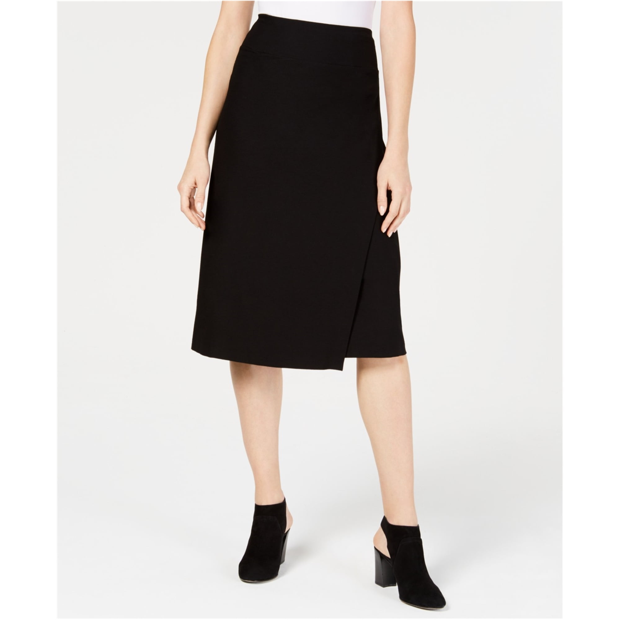 black skirt midi length