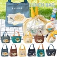 thumbnail image 2 of Vikakiooze 2022 Canvas Portable Lunch Bag Lunch Box Bag Cartoon Outdoor Portable Picnic Bag for Back-to School Fall savings, 2 of 4