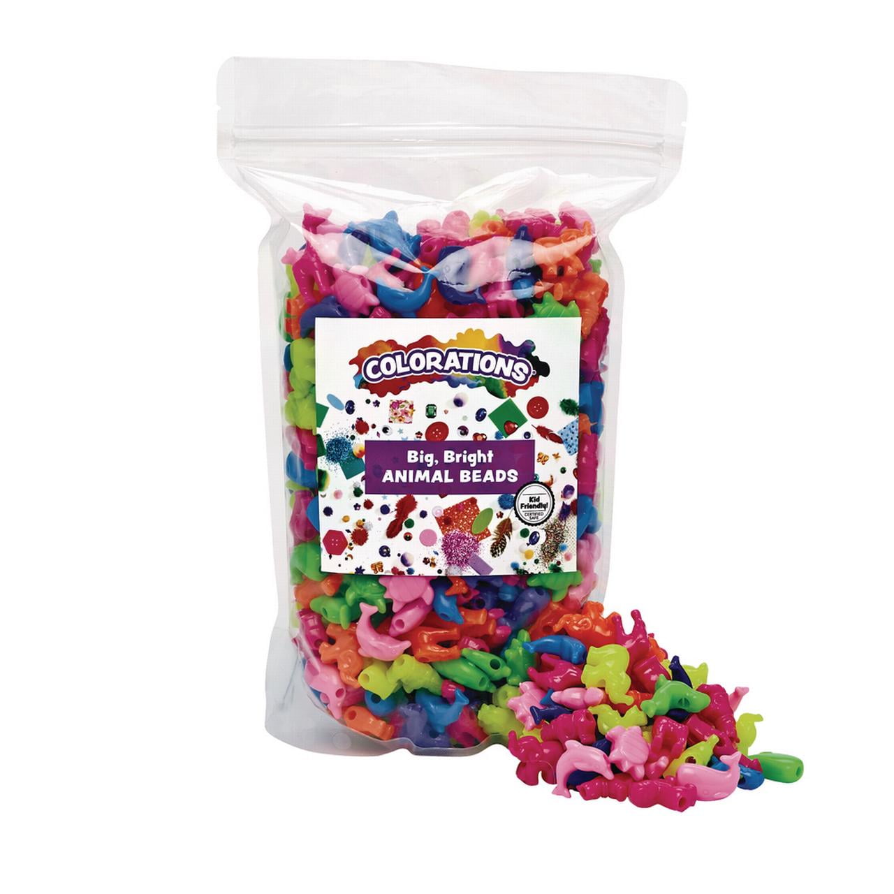 Colorations Big, Bright Animal Beads - 1 lb.