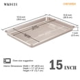 thumbnail image 6 of CHEFMADE 15-inch Baking Sheet Pan, Non-Stick Carbon Steel Rimmed Cookie Sheet Pan for Oven Roasting Meat Bread Jelly Roll Battenberg Pizzas Pastries 10.6" x 15.6" x 1" (Champagne Gold), 6 of 8