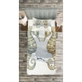 thumbnail image 3 of Ambesonne Valentine Quilted Bedspread Set 2 Pcs, Seahorse Lovers, Twin Size, Grey Cream, 3 of 3
