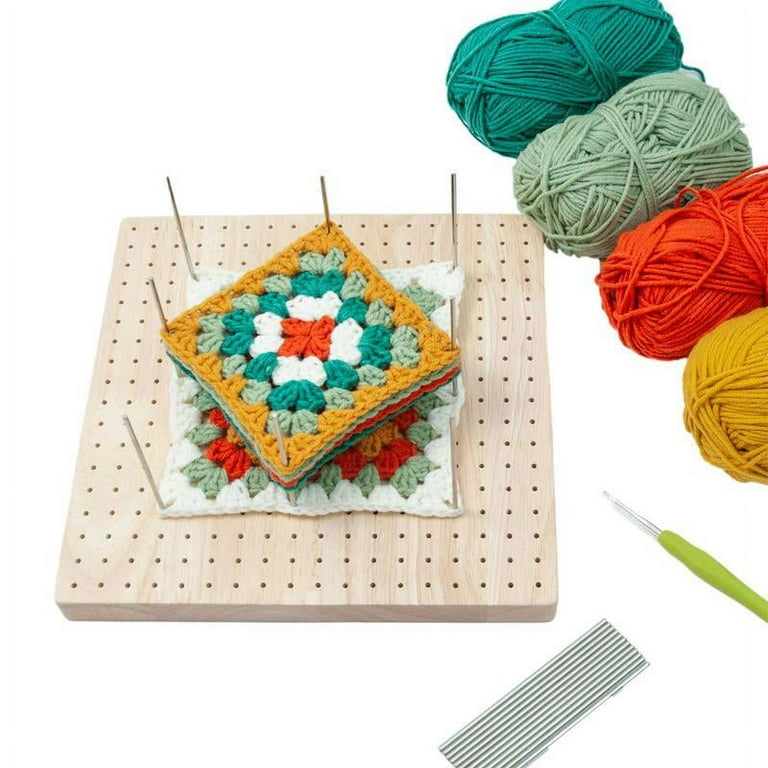 1Set Wooden Blocking Board Granny Square Crochet Board Crafting