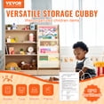 thumbnail image 2 of VEVOR Estantería de madera para niños de 4 niveles, organizador de juguetes para niños pequeños, estantería para libros para habitaciones de niños con estante para libros tipo eslinga de 6 capas, 2 of 9