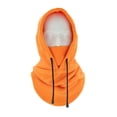 thumbnail image 2 of Capucha de vellón de pasamontañas - de esquí facial a prueba - retención térmica y absorción de humedad con construcción de - Naranja Talla única, 2 of 8