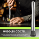 thumbnail image 3 of Kit De Muddler De Acero Inoxidable Con Jigger Cuchara P/ Bar 3 pz, 3 of 5