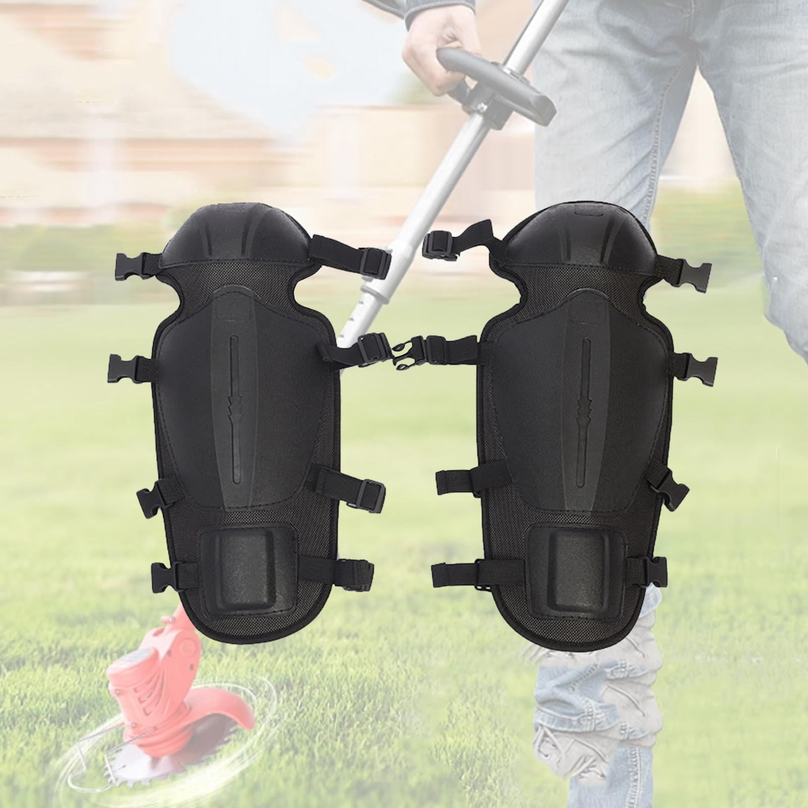 figatia 2 Pieces Gardening Knee Pads Leg Protectors, Waterproof Mowing Shin Guards Trimmer Gaiters for Floor Cleaning Tiling Gardener Black