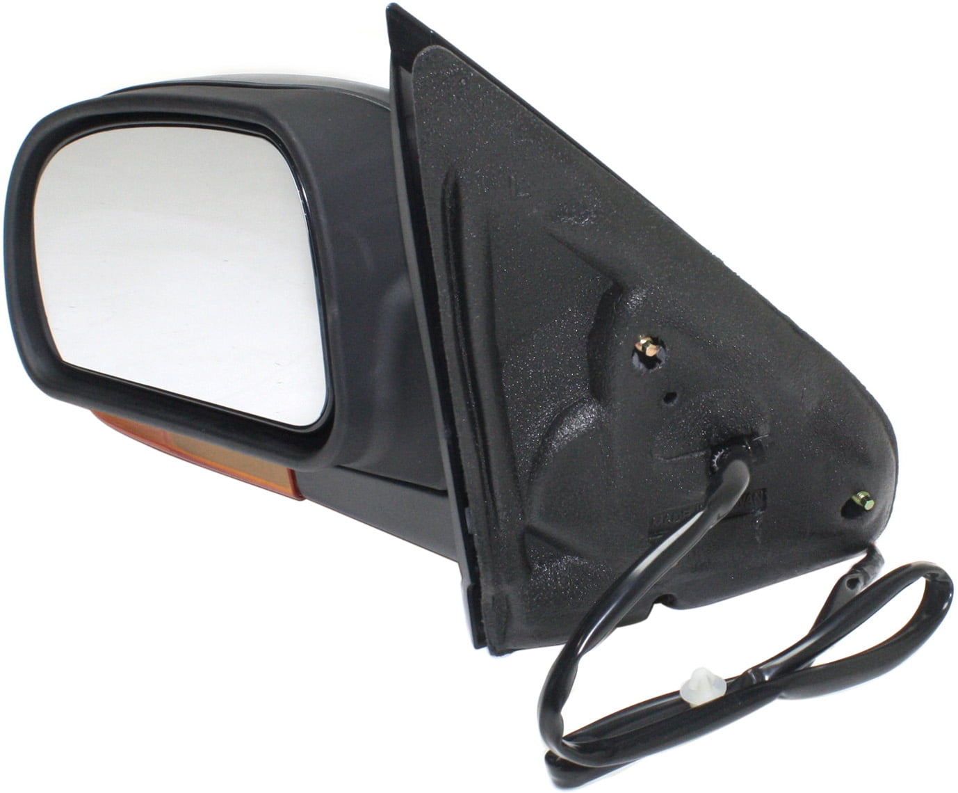 Mirror Compatible With 2002-2003 Chevrolet Trailblazer GMC Envoy Left Driver Side Heated In-housing Signal Light Textured Black Kool-Vue