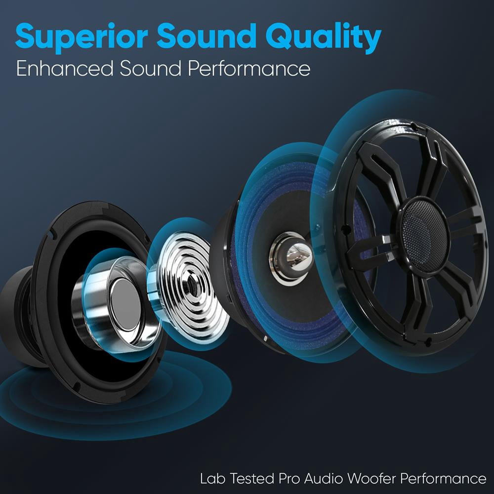 PyleUsa 8'' Single Voice Coil Car Subwoofer - 250 Watts at 4-Ohm Car Audio Powered Subwoofer