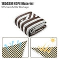 thumbnail image 3 of Yescom 16Ft 97% UV Block Triangle Sun Shade Sail Outdoor Patio Pool Garden Yard Lawn Carport Awning Coffee+White, 3 of 9