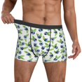 thumbnail image 3 of Men's Boxer Briefs, funny Blueberry design Soft Comfy Mens Underwear Boxer Briefs Breathable With Widen Waist, 3 of 7