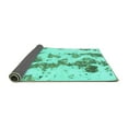 thumbnail image 2 of Ahgly Company Indoor Rectangle Abstract Turquoise Blue Modern Area Rugs, 2' x 3', 2 of 4
