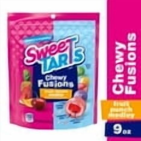SweeTARTS Chewy Fusions Candy, Fruit Punch Flavored, 9 oz_Pack of 2