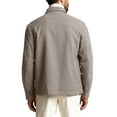 thumbnail image 3 of Men's Casual Long-Sleeve Button-Down Shirt Jacket (Shacket) with Flap Pockets, Khaki, Size XXXL, 3 of 4