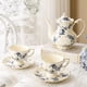 thumbnail image 5 of Juego de taza de té y platillo azul 1, juego de taza de café con platillo de flor, taza de té de porcelana británica, 200 ml., 5 of 5