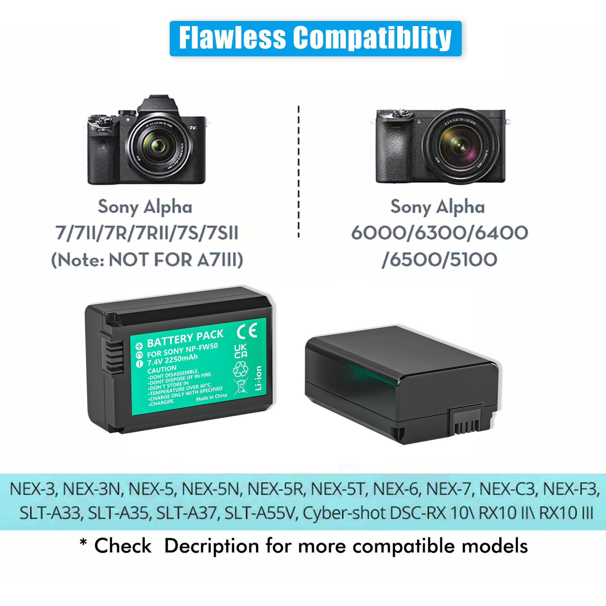 Sony A6700 Battery Sony A7iii Battery Neewer Battery Grip For Sony