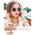 thumbnail image 7 of Wearlizer Elastic Band Compatible with Samsung Galaxy Watch 5/4 40mm 44mm/Watch 5 Pro 45mm/Watch 4 Classic 42mm 46mm/ Active 2 40mm 44mm Bands, 20mm Stretchy Braided Soft Strap for Women, 7 of 7
