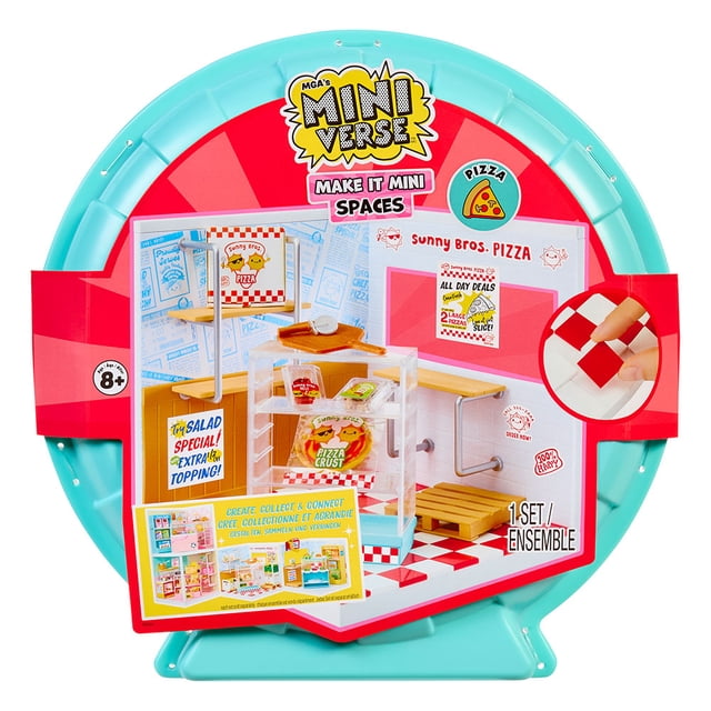 MGA's Miniverse™ Make It Mini Spaces™ Pizza Shop, Building Set, Customize, DIY Crafts, Rooms, Hobby, Collectors, Display, Gifts, 8+