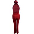 thumbnail image 6 of HUPOM Straight Leg Sweatpants For Women Pants Chinos High Waist Rise Long Slim Bootcut Red XL, 6 of 7
