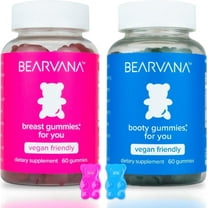 BEARVANA Top Support & Peach Support Combo pack Gummies, 120 Ct, Workout Aid, Fitness Supplement