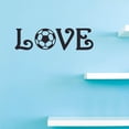 thumbnail image 1 of Love Soccer Vinyl Wall Art Decal for Bedroom or Living Room - 8" x 30" DIY Removable Adhesive Sports Lover Home Sticker Decoration, 1 of 4
