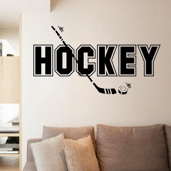 Hockey Wall Sticker Sports Home Decor Removable Living Room Wall Decal Bedroom Decoration 31x59cm