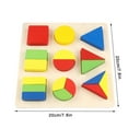 thumbnail image 3 of Leutsin Wooden Educational Puzzle Toy Matching Board For Children Geometry Design, 3 of 6