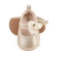 thumbnail image 5 of Yoyauz Baby Girl Mary Jane Shoes Anti Slip Rubber Sole Ballet Slippers Princess Dress Wedding Shoes Newborn Kids Shoes Toddler Shoes（0-12 Month）, 5 of 9