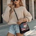 thumbnail image 4 of LedBack American Flag Eagle Print Women Crossbody Satchel Bag Leather Hobo Purse with Adjustable Shoulder Strap, Portable Shoulder Handbag Purse Sling Messenger Bag, 4 of 7