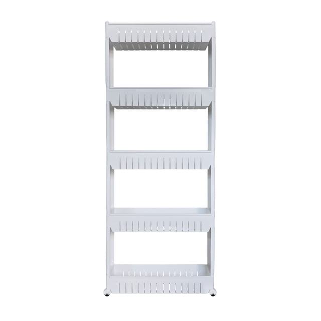 Carro De Almacenamiento Con Soporte Para Estante Y Carro De Cocina Deslizable Delgado De 5 Niveles, Gris SM SunniMix Estante de almacenamiento delgado