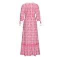 thumbnail image 5 of ibuvkizy Women Plus Size Dress,Womens Fashion Summer Dress,Bohemian Printed Long Dress V-neck Button Up Dress Short Sleeved V-neck Ankle Dress,Maxi Dress,Sun Dresses Maxi Dresses for Women 2025, 5 of 6