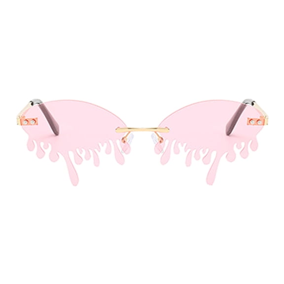 Yunhgft Irregular Lens Sunglasses Trendy Fashion UV Protection Sun Glasses Pink
