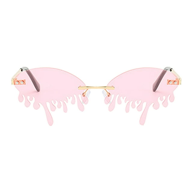 Gafas de sol jinwen Gafas sin montura para mujer Rosado