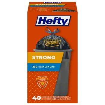 Hefty Strong Extra Large T Bags, 33 Gallon, 40 Count