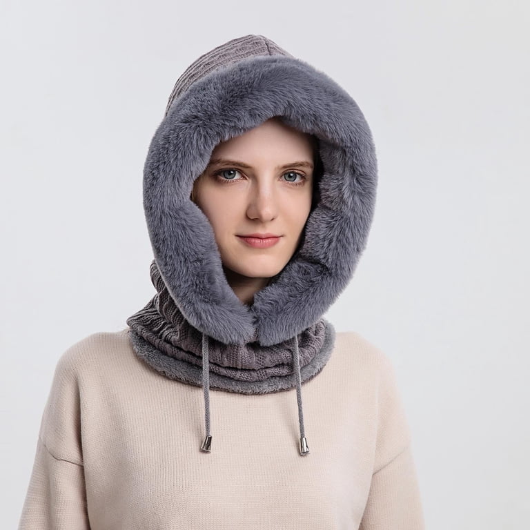 Fewfanhot Women One Piece Slouchy Fleece Beanie Hats Scarf  display picture 1