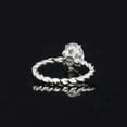 thumbnail image 5 of solitaire jewels 1.7CT Oval Moissanit Twisted Shank Engagement Ring For Women, 10K White Gold, 5 of 6