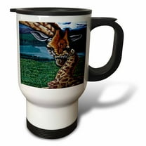 3dRose, GIRAFFE MOTHER, 14oz Stainless Steel Travel Mug