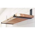 thumbnail image 2 of Soportes estantes Pared ProudCo 4 unidades Color negro flotantes acero metal Cocina Baños cuartos oficinas taller, 2 of 3