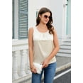 thumbnail image 3 of Zeagoo Women's Satin Sleeveless Crew Neck Camisole Tank Top Soft Lightweight Casual Dressy Blouse for Summer Daily Wear, 3 of 6