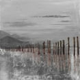 thumbnail image 2 of Pinto, Patricia 12x12 Gold Ornate Wood Framed with Double Matting Museum Art Print Titled - Hidden Pier (dark gray), 2 of 4