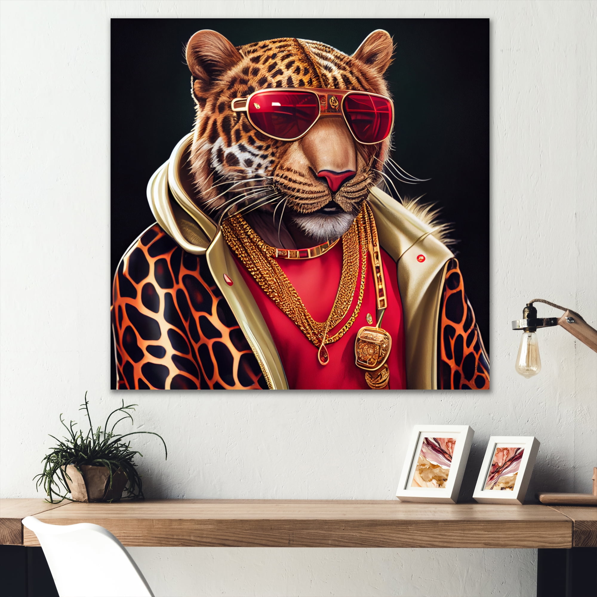 Designart Fashion Tiger I Canvas Wall Art