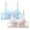 Light Blue, variant on WREESH Womens Lace Bralette Push Up Soft Padded Bras Wireless Plunge Bra Adjustable Strap Comfortable Everyday Bras 2 Pack Beige